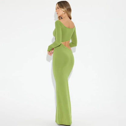 Bodycon-maxijurk met uitsparingen
