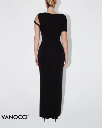 Maxi-jurk met stretch en twistdetail