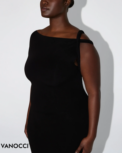 Maxi-jurk met stretch en twistdetail