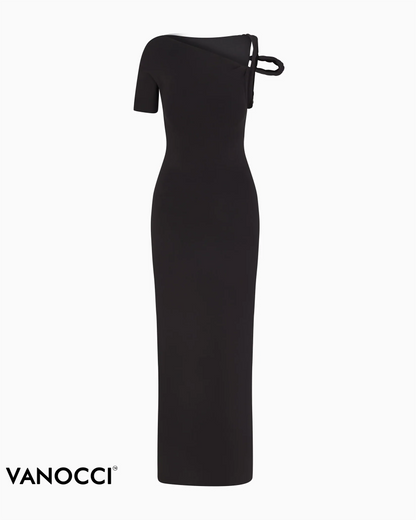 Maxi-jurk met stretch en twistdetail