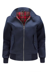 Dames Classic Harrington Jas - Marineblauw