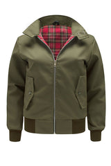 Dames Classic Harrington Jas - Olijfgroen