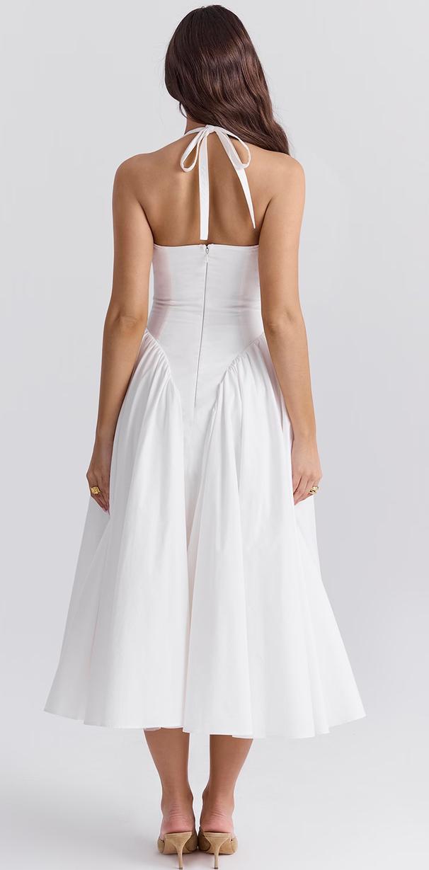 Elegante maxi-jurk met V-hals