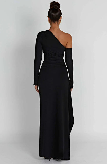 Bodycon-jurk met lange mouwen en split