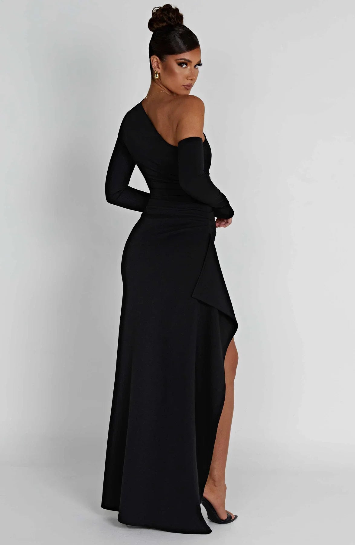 Bodycon-jurk met lange mouwen en split