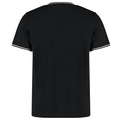 Heren Tipped T-Shirt - Zwart/Wit/Grijs