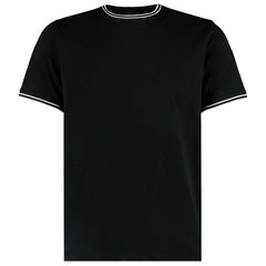 Heren Tipped T-Shirt - Zwart/Wit/Grijs