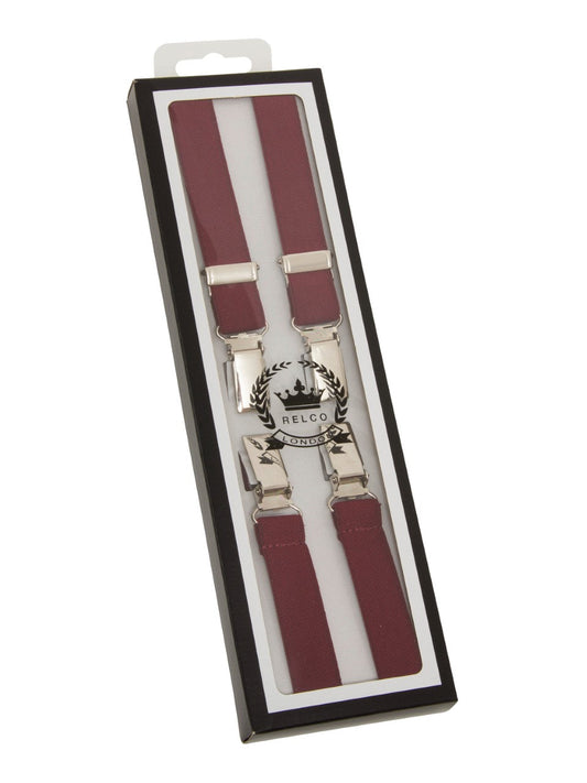Heren bretels van 1/2 inch - Bordeauxrood