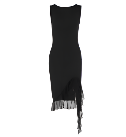 Rugloze jurk met gestileerde taille