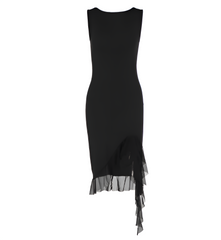 Rugloze jurk met gestileerde taille