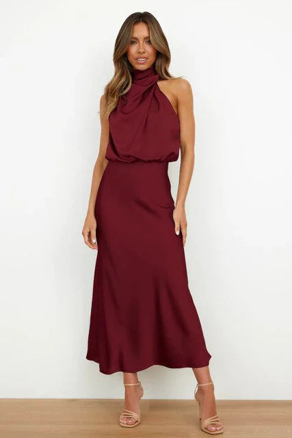 Charlotte - Satijnen cocktailjurk