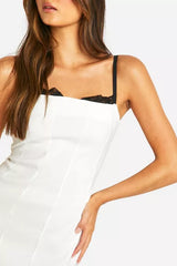 Bodycon jurk met kanten patchwork