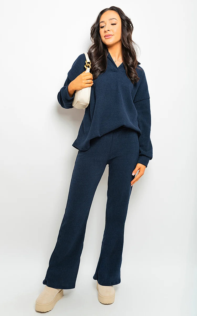 Licevo-kraagtop met lange mouwen en broek