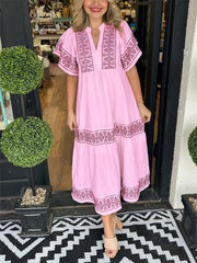 Boho vibes midi-jurk