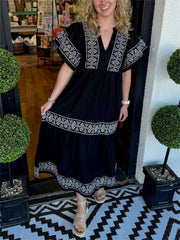 Boho vibes midi-jurk