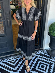Boho vibes midi-jurk