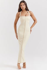 Spaghettiband Halter Maxi Jurk