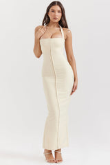Spaghettiband Halter Maxi Jurk