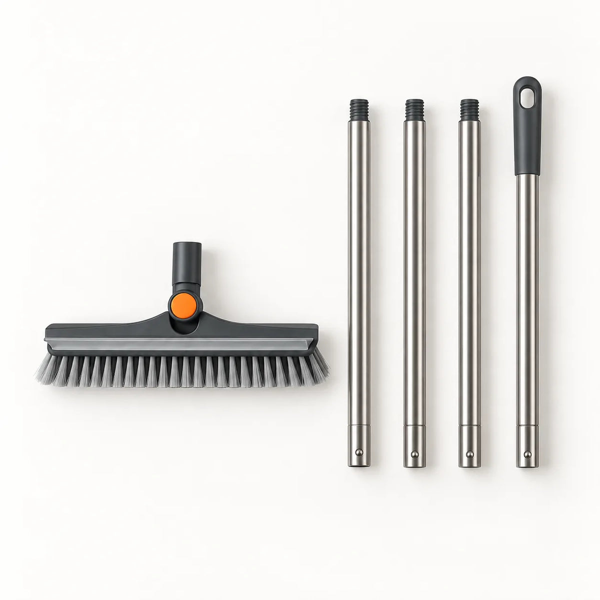 ScrubReach brush head and four stainless-steel handle sections included