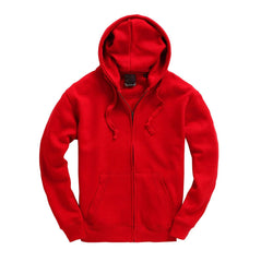 Heren premium hoodie met rits - rood