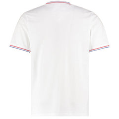 Heren Tipped T-Shirt - Wit/Rood/Koningsblauw