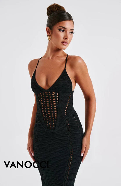 Luna-luxe gebreide jurk